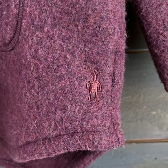 Smartwool Women's $175 Size S Hudson Trail Fleece Poncho NWT Purple - Picture 3 of 11